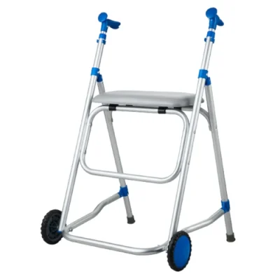 2214 ANDADOR ALUM. CON RUEDAS DELANTERAS Y ASIENTO