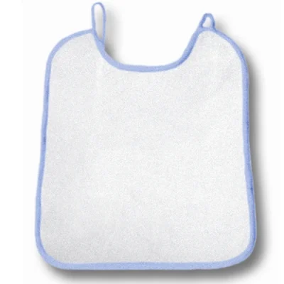 Babero impermeable rizo blanco