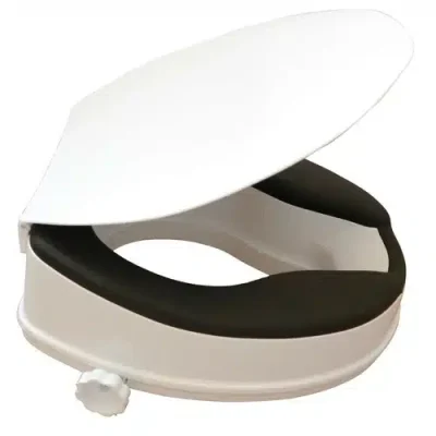 2276X ELEVADOR WC TACTO BLANDO SIN TAPA, BLANCO Y NEGRO