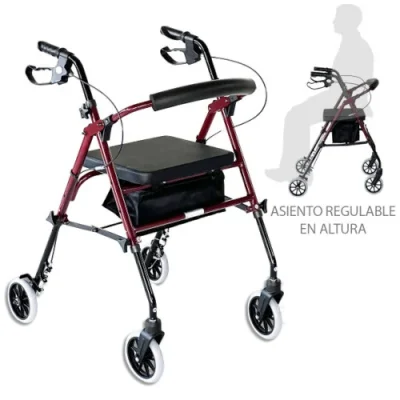 Rollator asiento regulable en altura HI-LOW
