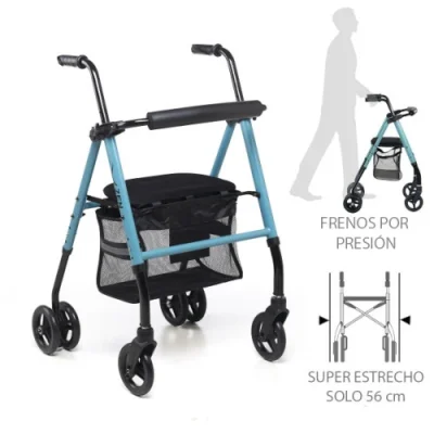 Rollator con frenos por presión ZEN HI-LOW