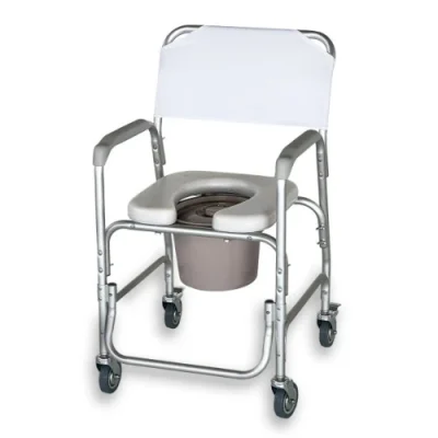 Silla para ducha y wc, asiento en forma de U