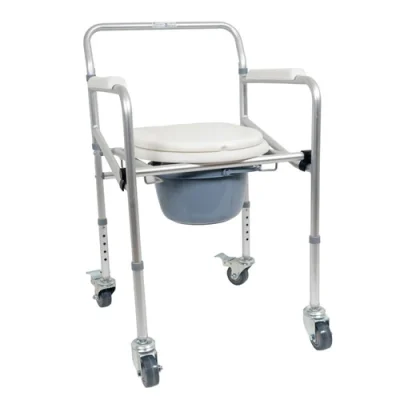 2171 SILLA CON INODORO PLEGABLE, REGULABLE Y RUEDAS