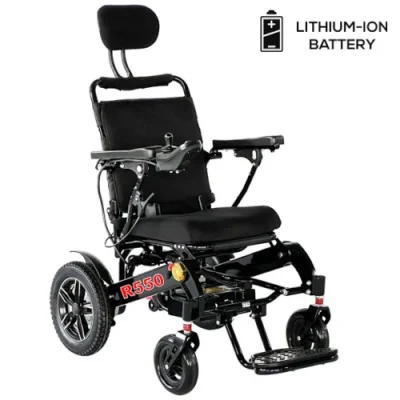 Silla de ruedas eléctrica plegable R550 (Respaldo reclinable)